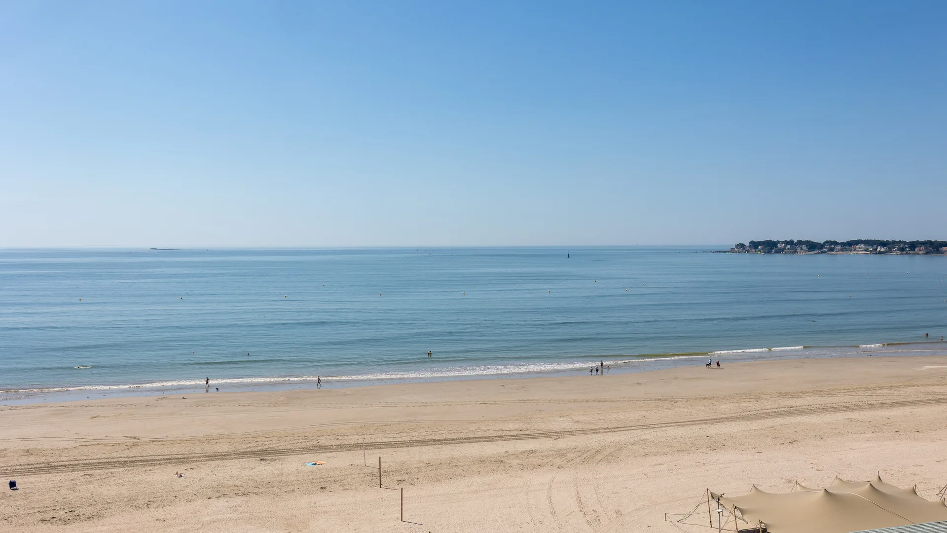 View over the bay and the beach from the hotel, Mercure La Baule Majestic